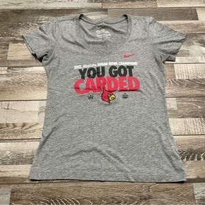 Louisville Cardinals Ladies Cut V-Neck T-Shirt by Nike
Size Medium